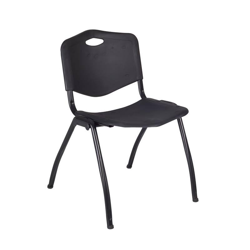 48x22 Square Breakroom Table with 4 Stack Chairs D530804