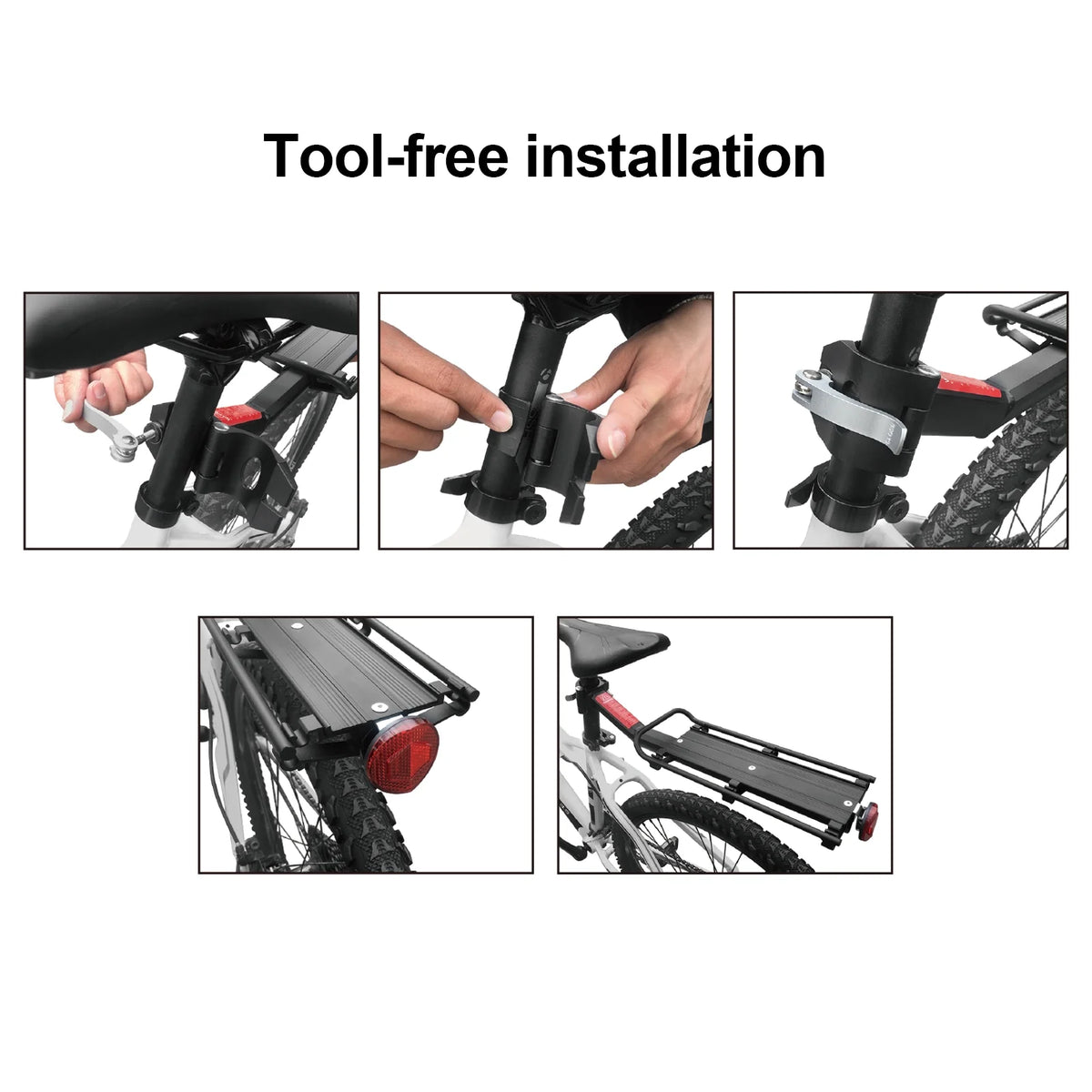 Aluminium Alloy Bike Cargo Rack with Reflector R406765