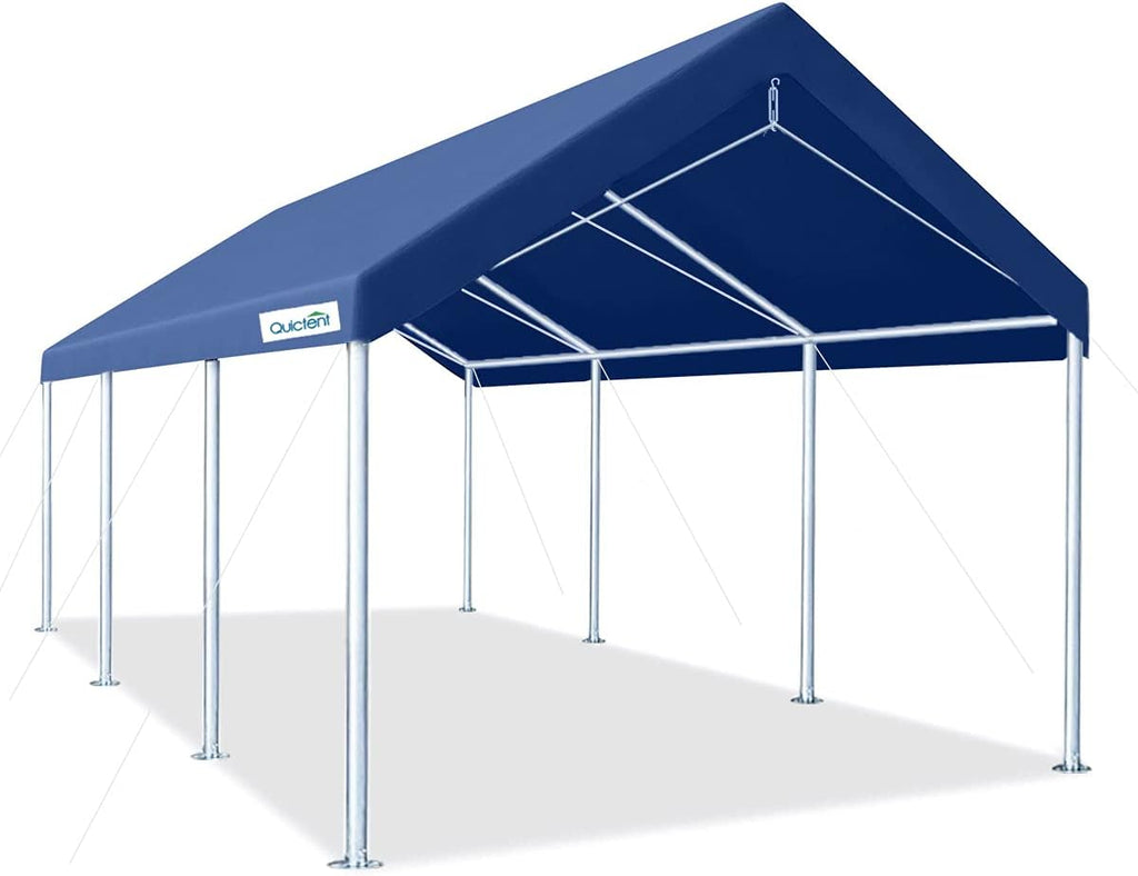 10’x20’ Galvanized Car Canopy Shelter with 4 Reinforced Steel Cables A865294