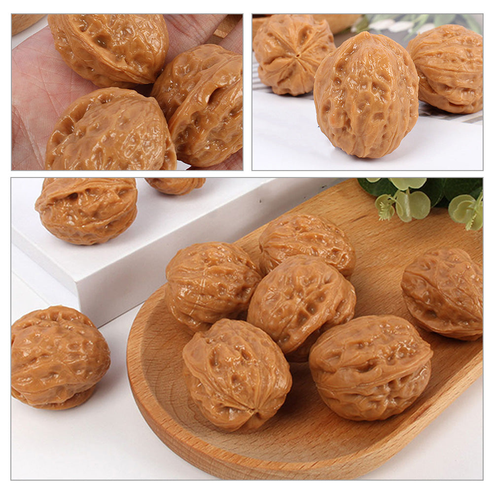 Faux Walnut Photo Prop 12 Pcs Miniature Doll House Artificial Home Decor Ornament W39863