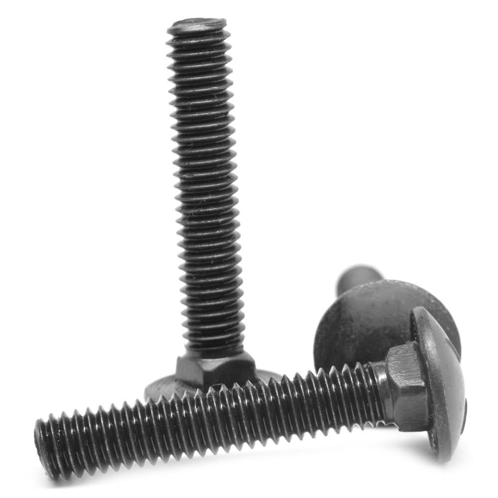 5/16x22-18 x 4x22 Coarse Thread Grade 5 Carriage Bolt Medium Carbon Steel Black Oxide Pk 187 P25132