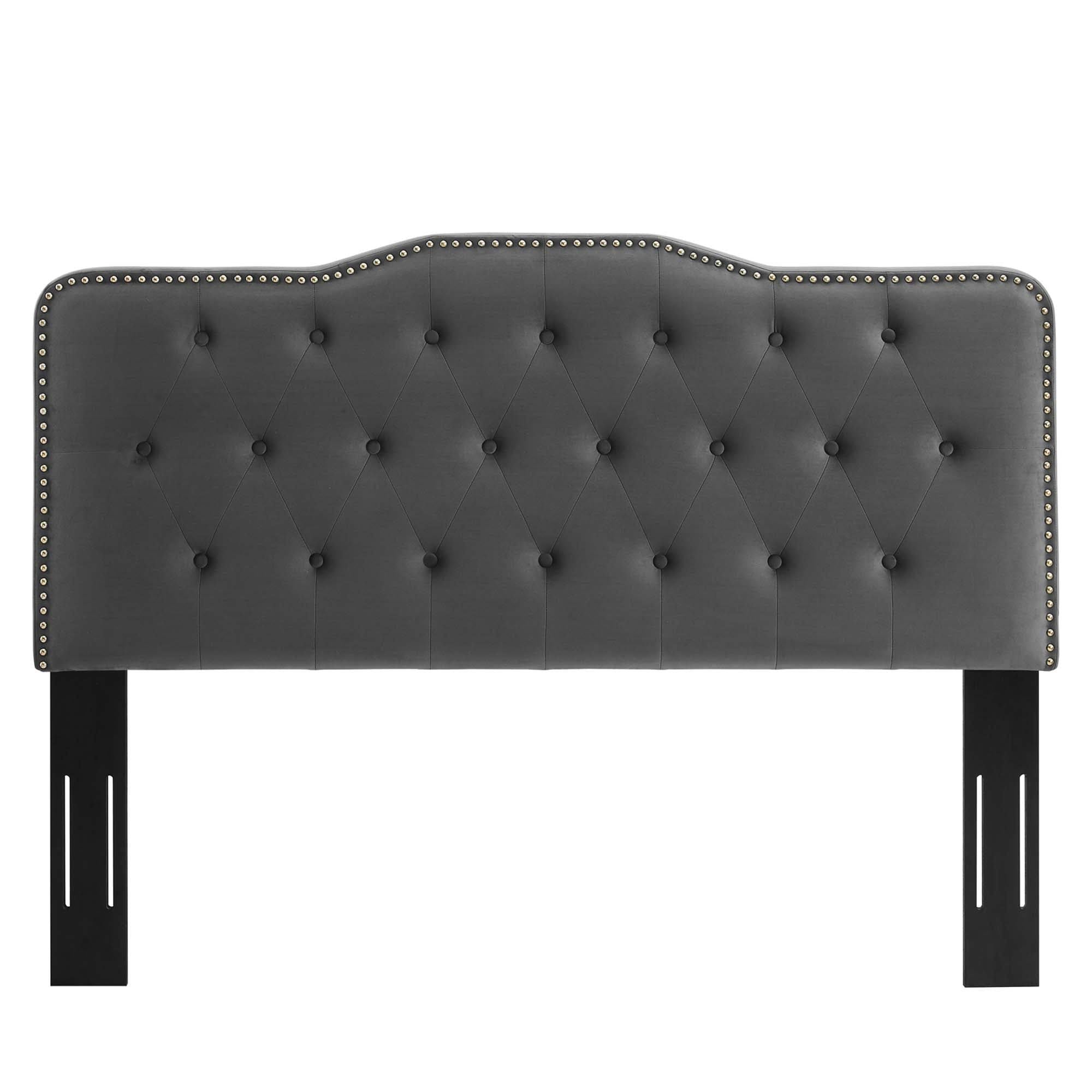 Pink Tufted Velvet Full/Queen Headboard D63677