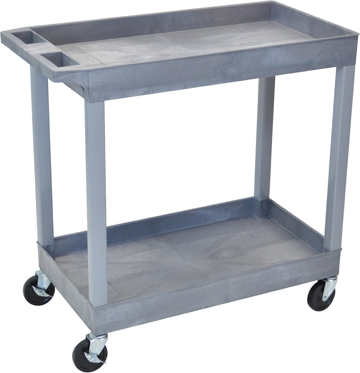 Black Tub Storage Cart 2 Shelves J6282