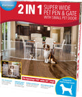 2-in-1 Super Wide Pet Pen and Gate Y41807
