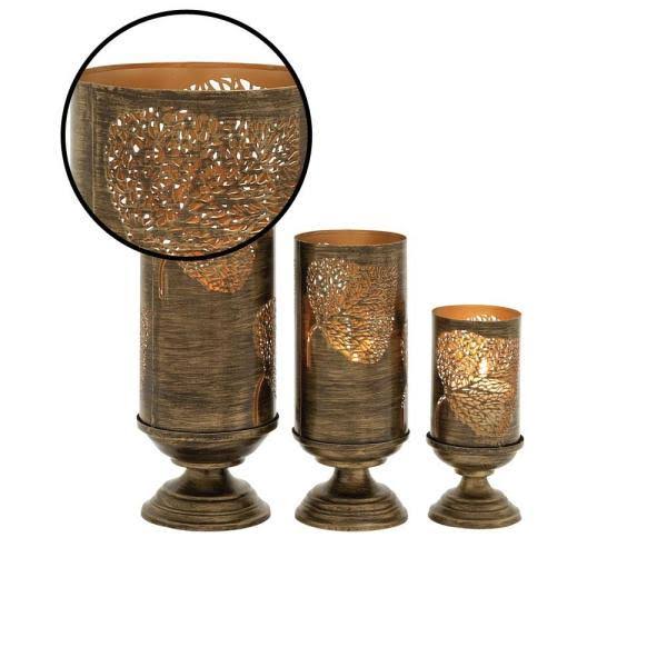 Set of Three Metal Candle Holders U5612
