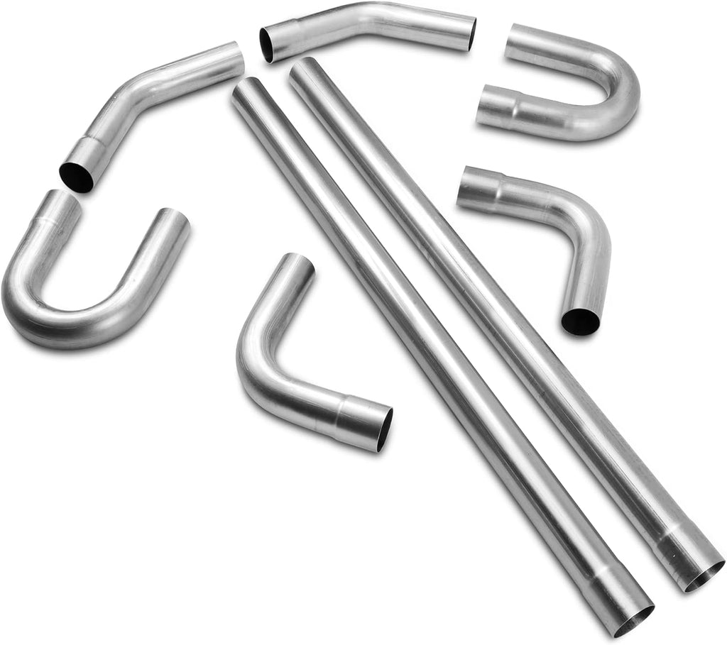 2.25 Stainless Steel Mandrel Bend Exhaust Kit Tubing 8PCS H1372