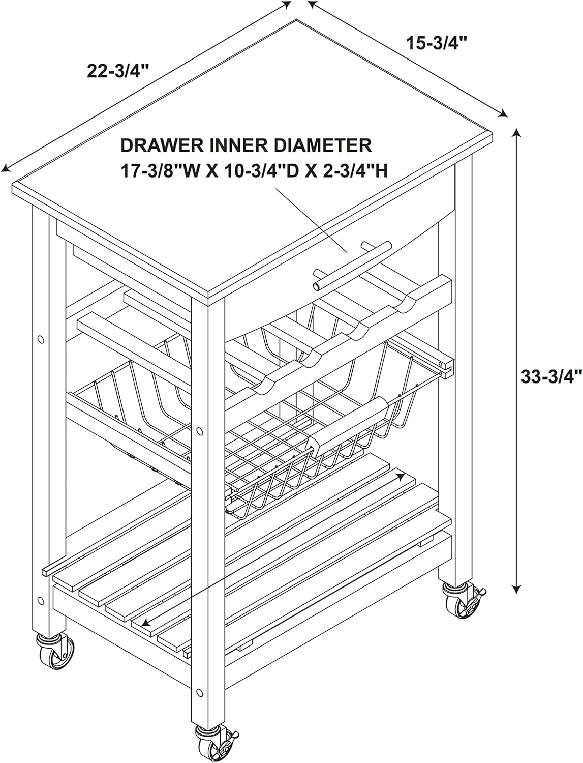 Gray Kitchen Cart J314876