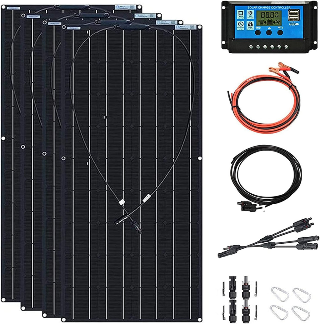 Flexible Monocrystalline Solar Panel Kit 4 X 200W with 40A Controller A884