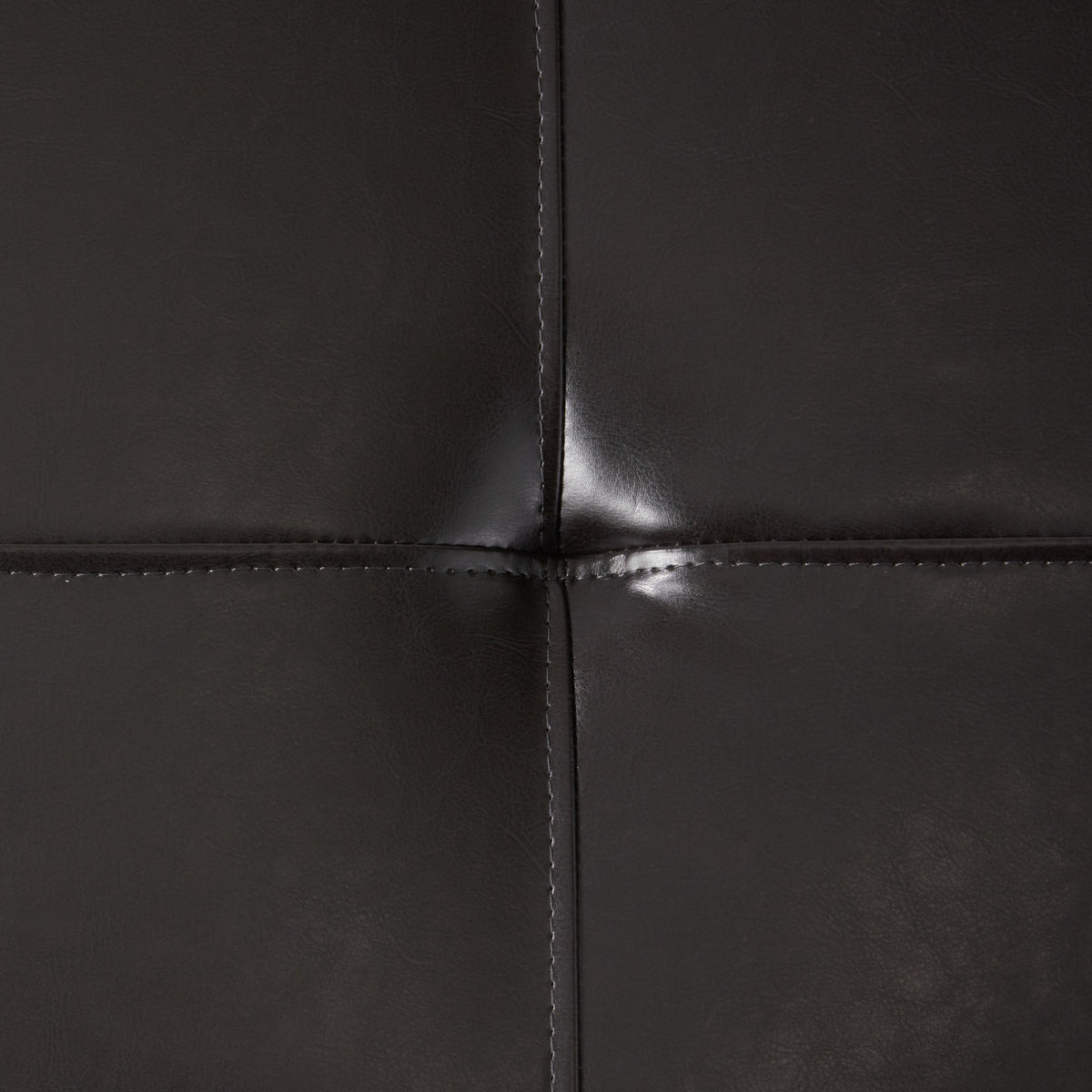 Dark Espresso Bonded Leather Storage Ottoman C231997