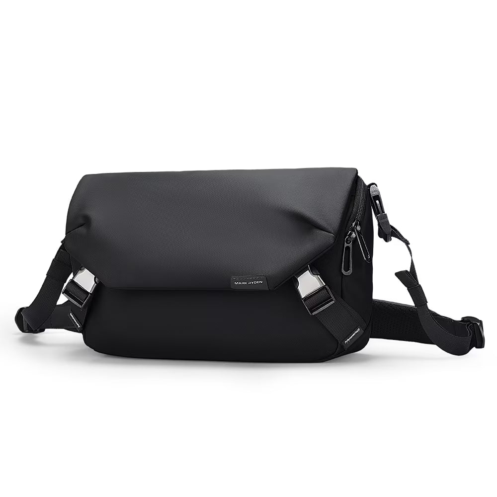 Black Waterproof Crossbody Messenger Bag L610932