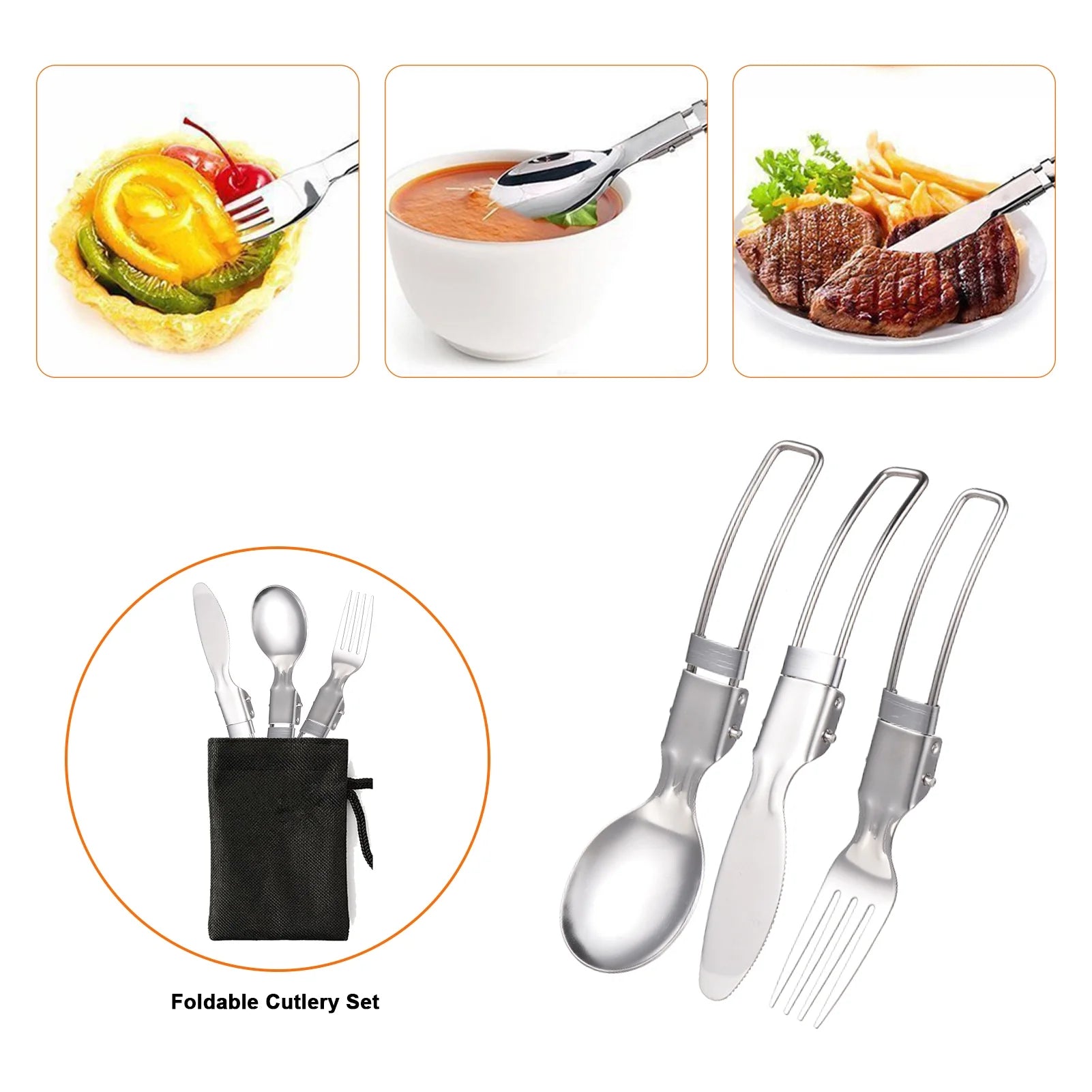 Outdoor Cooking Utensils Set with Camping Stove Lightweight Aluminum Pot and Stainless Steel Cutlery Y27016