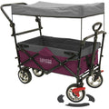 Magenta Push-Pull Folding Wagon with Canopy P930906