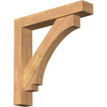5 1/2x22W x 30x22D x 30x22H Western Red Cedar Bracket with Offset Brace V6753