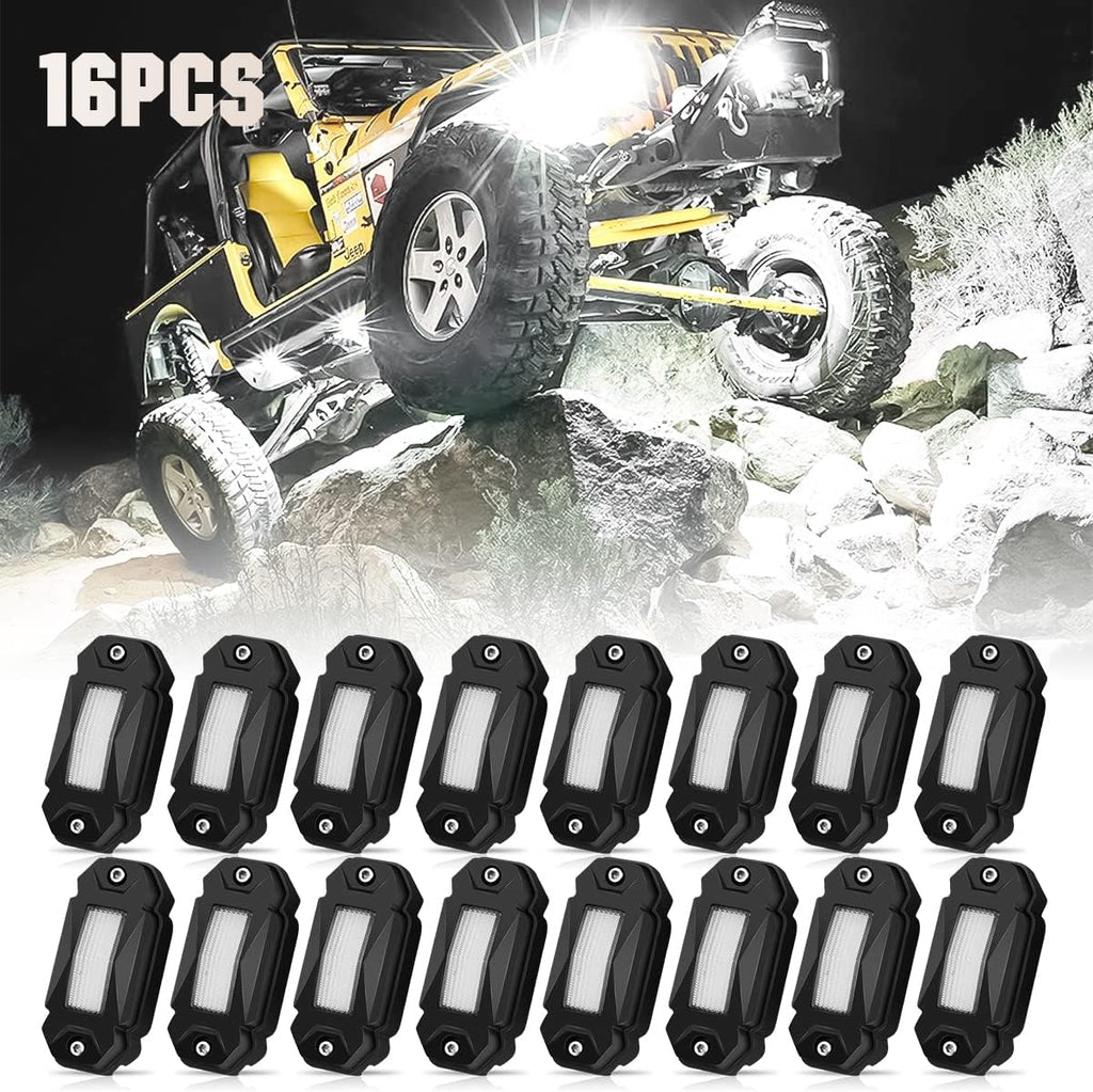 White LED Rock Lights 16PCS Z55684