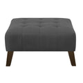 Gray Tufted Ottoman U701