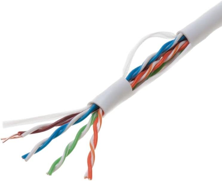 1000ft Cat5e Gray Solid 24AWG Shielded FTP Bulk Network Cable Pack of 2 N2736
