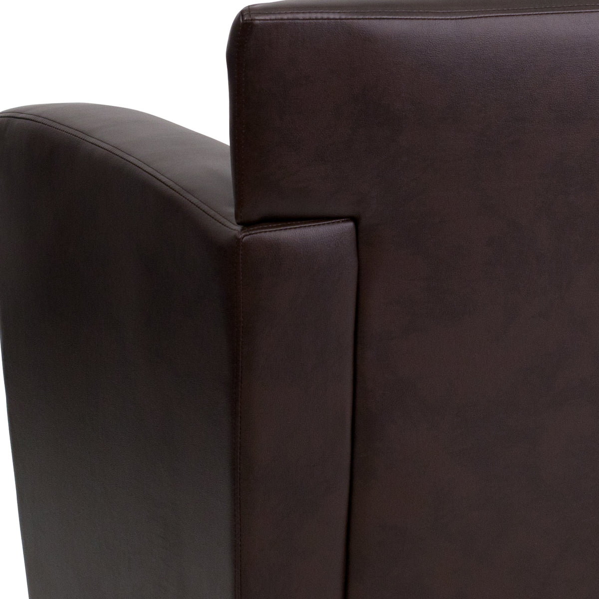 Brown LeatherSoft Chair with Extended Panel Arms T63997