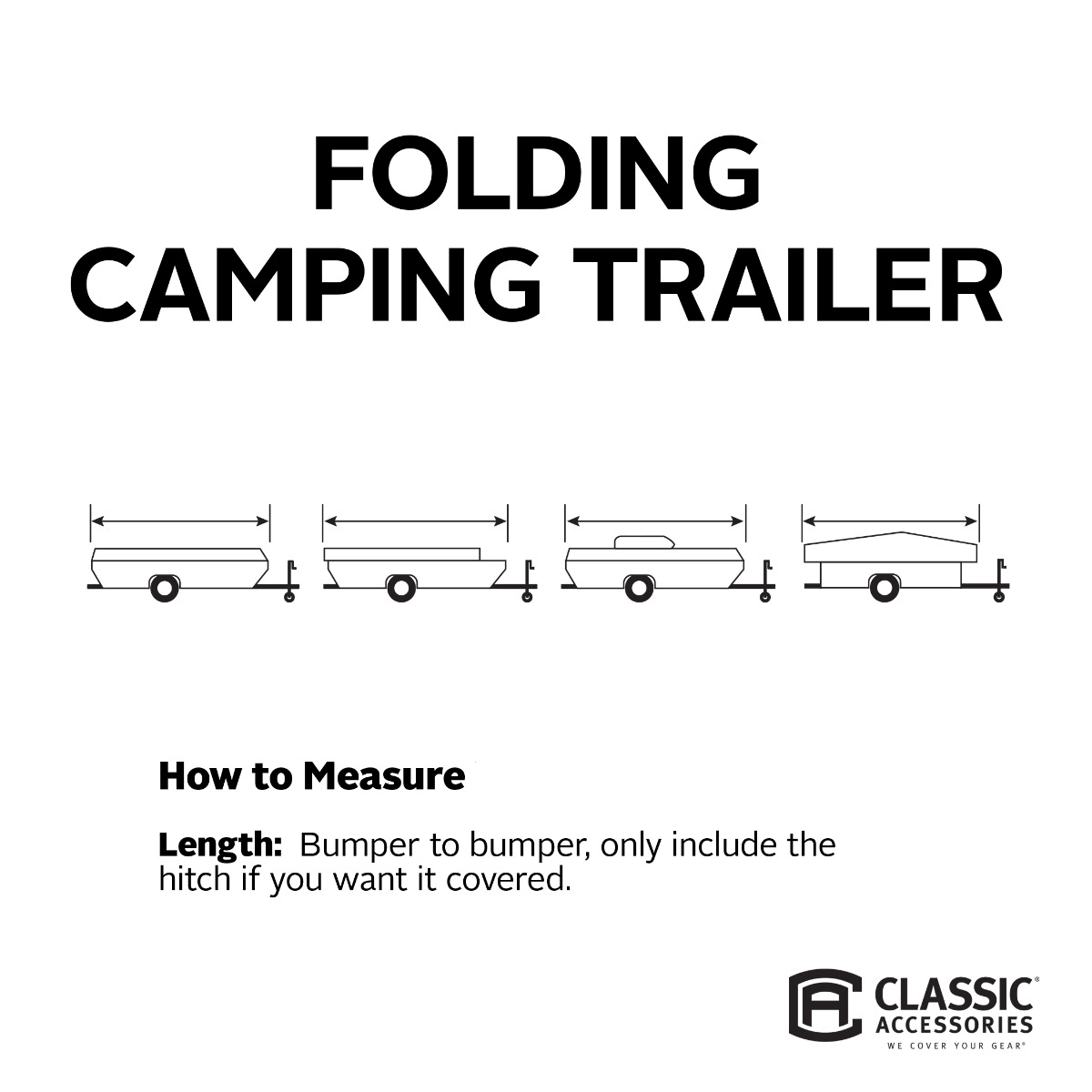 Gray Folding Camping Trailer Cover F33641