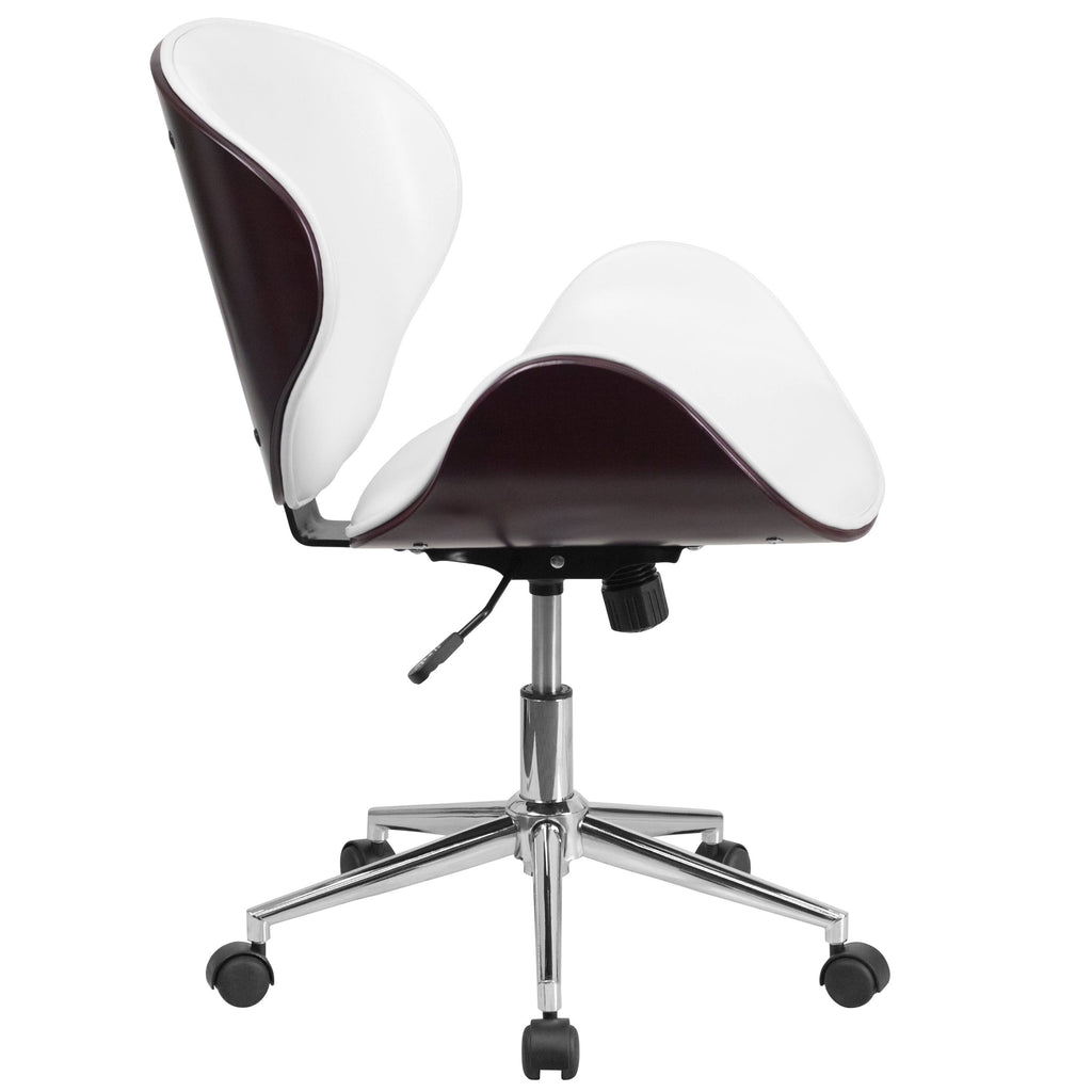 Black Leather Mid-Back Office Chair J324488