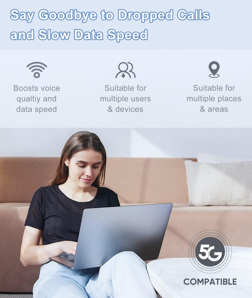 Cell Phone Signal Booster, 5 Band, 3G 4G LTE U252226