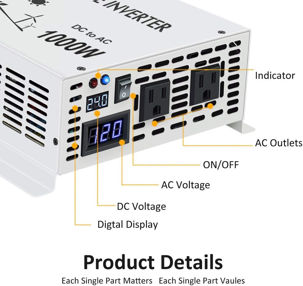 4000W 24V 120V Pure Sine Wave Power Inverter Z645