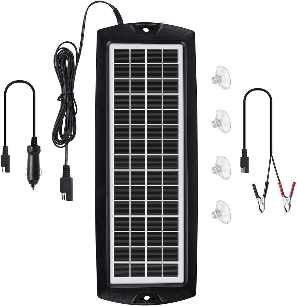 5W 12V Solar Car Battery Trickle Charger Maintainer T220