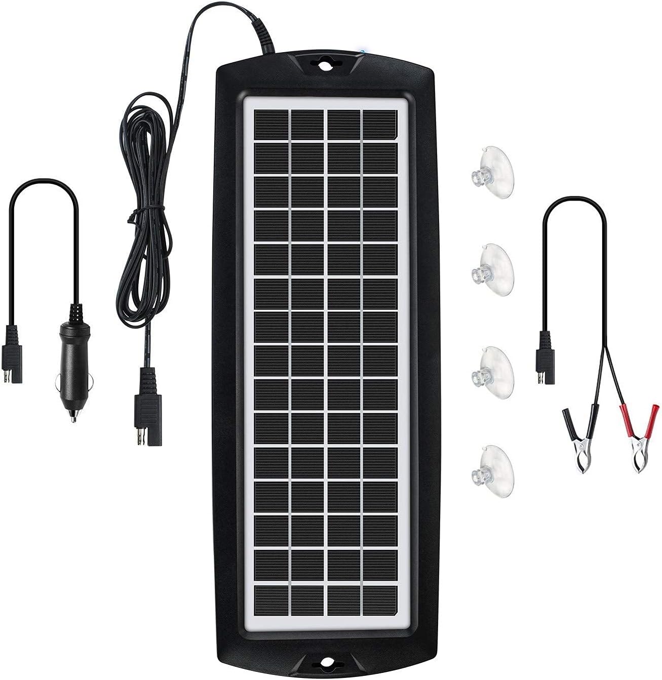 5W 12V Solar Car Battery Trickle Charger Maintainer T220