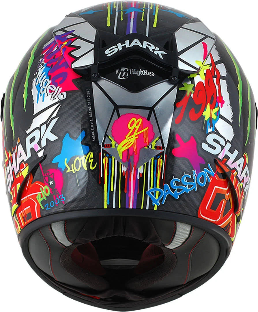 Carbon-chrome-green Helmet F97824