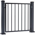 Fixed Gate with Square Balusters, Gloss White D569