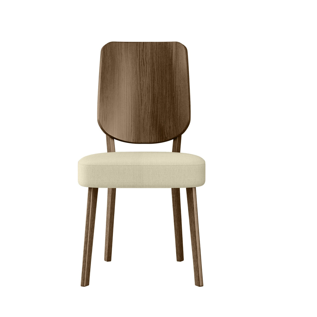 Oatmeal Linen Armless Side Chairs Set of 2 Q3422
