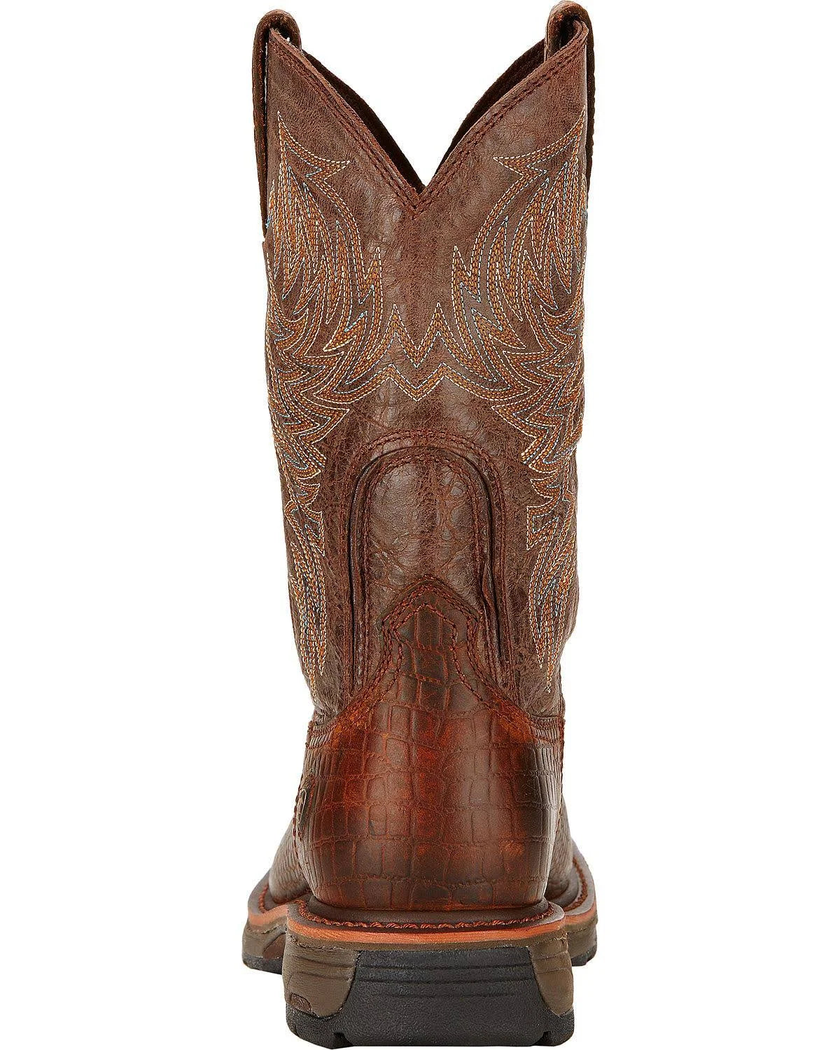 Brown Wide Work Boots W34001