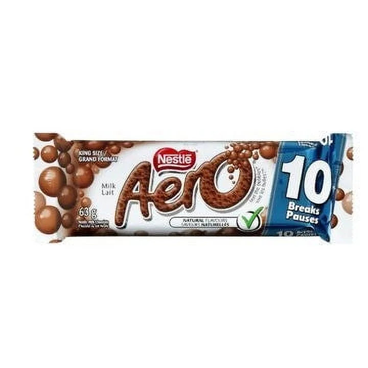 Aero Chocolate Bars, 63g Each, 1.5kg Box (24pk) R830