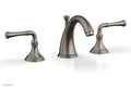 Double Straight Handle Widespread Bathroom Sink Faucet in Pewter N145