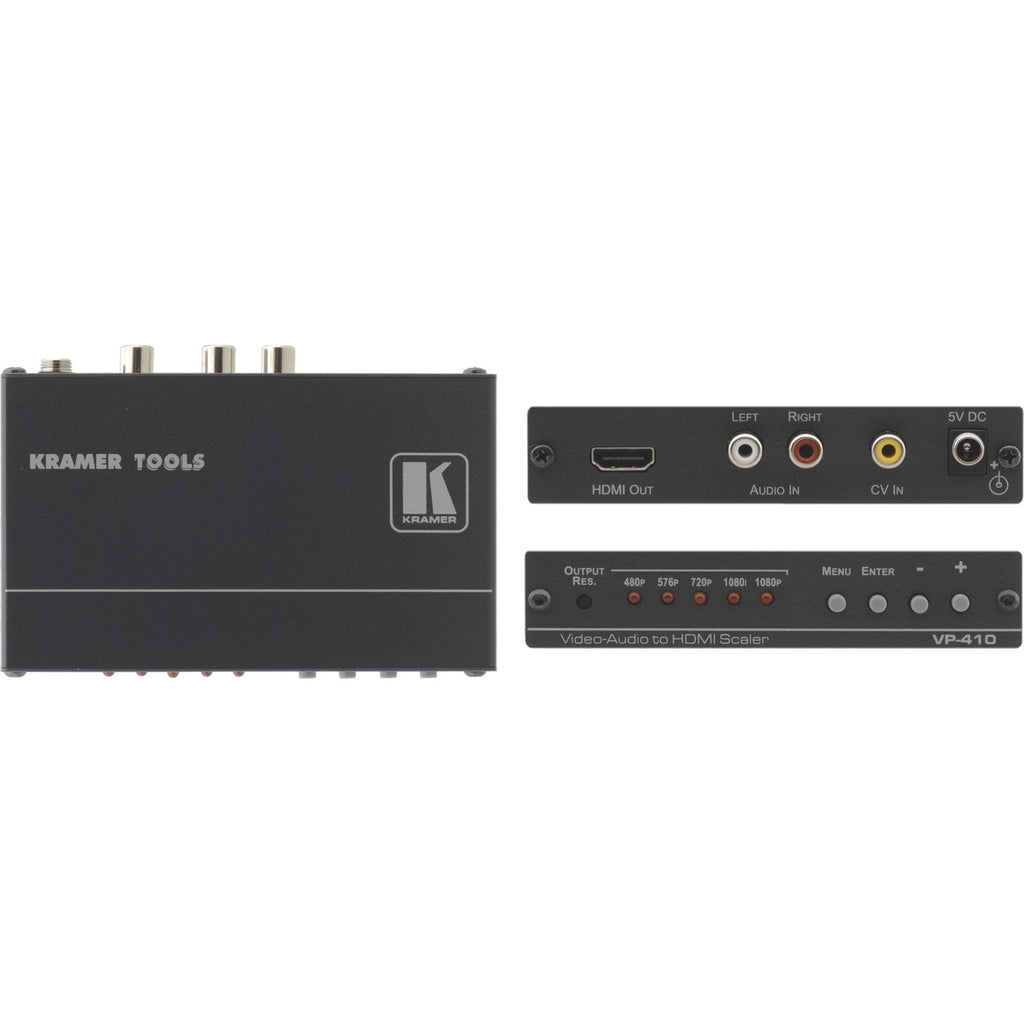 VP-410 Composite Video & Stereo Audio to HDMI Scaler D3341