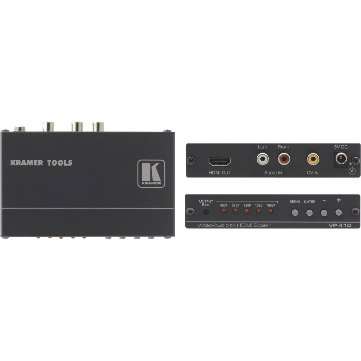 VP-410 Composite Video & Stereo Audio to HDMI Scaler D3341