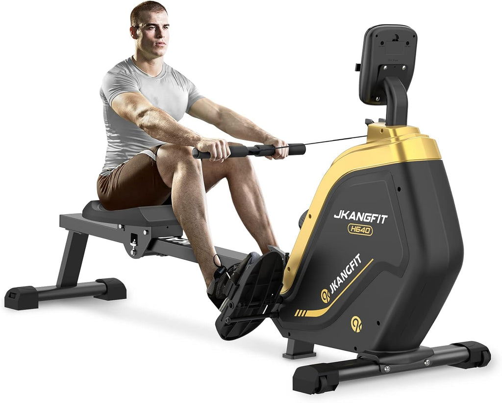 Magnetic Rowing Machine with Adjustable Resistance and LCD Monitor W2414