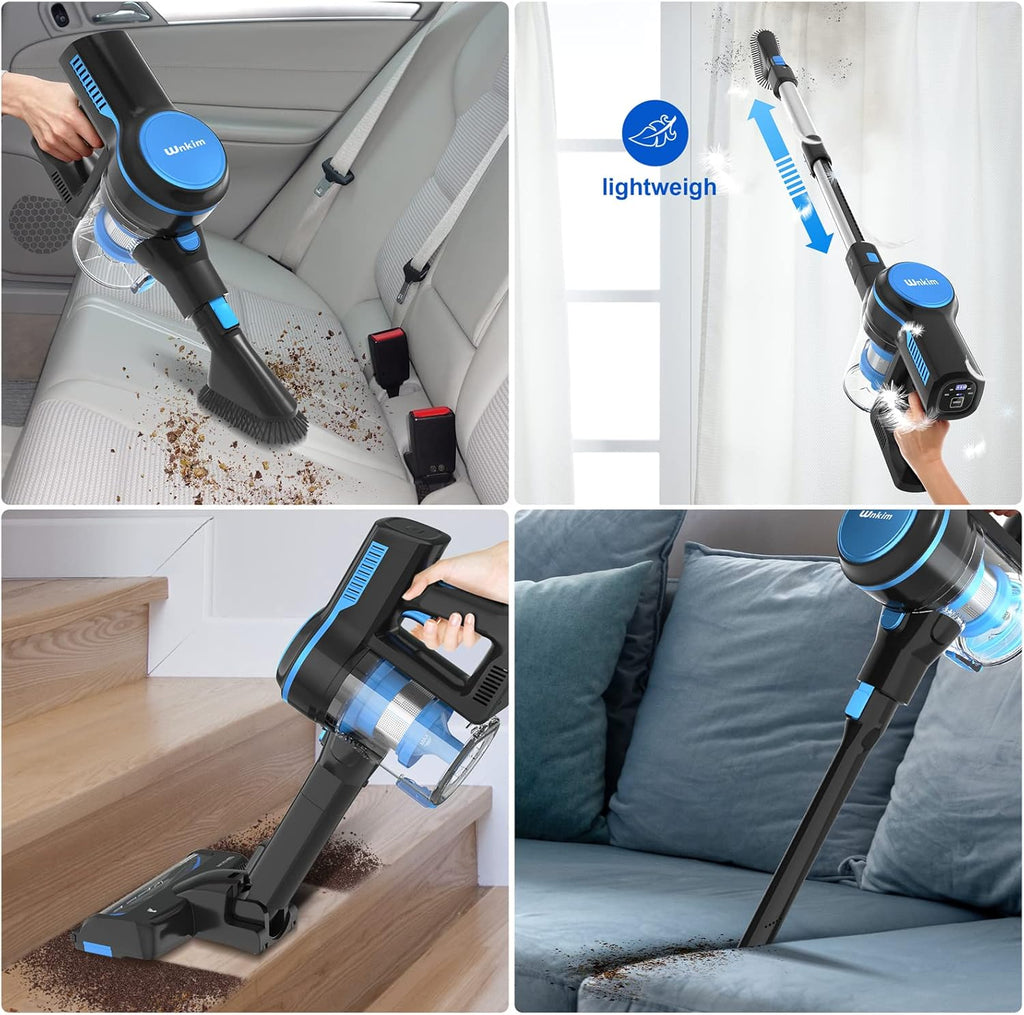 Cordless Stick Vacuum Cleaner with 23Kpa 200W Brushless Motor, 3 Suction Mode, 2200mAh Rechargeable Battery, 6-in-1 Lightweight Y58910