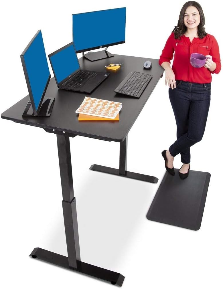 48 Inch Electric Standing Desk, Height Adjustable, Black P37452