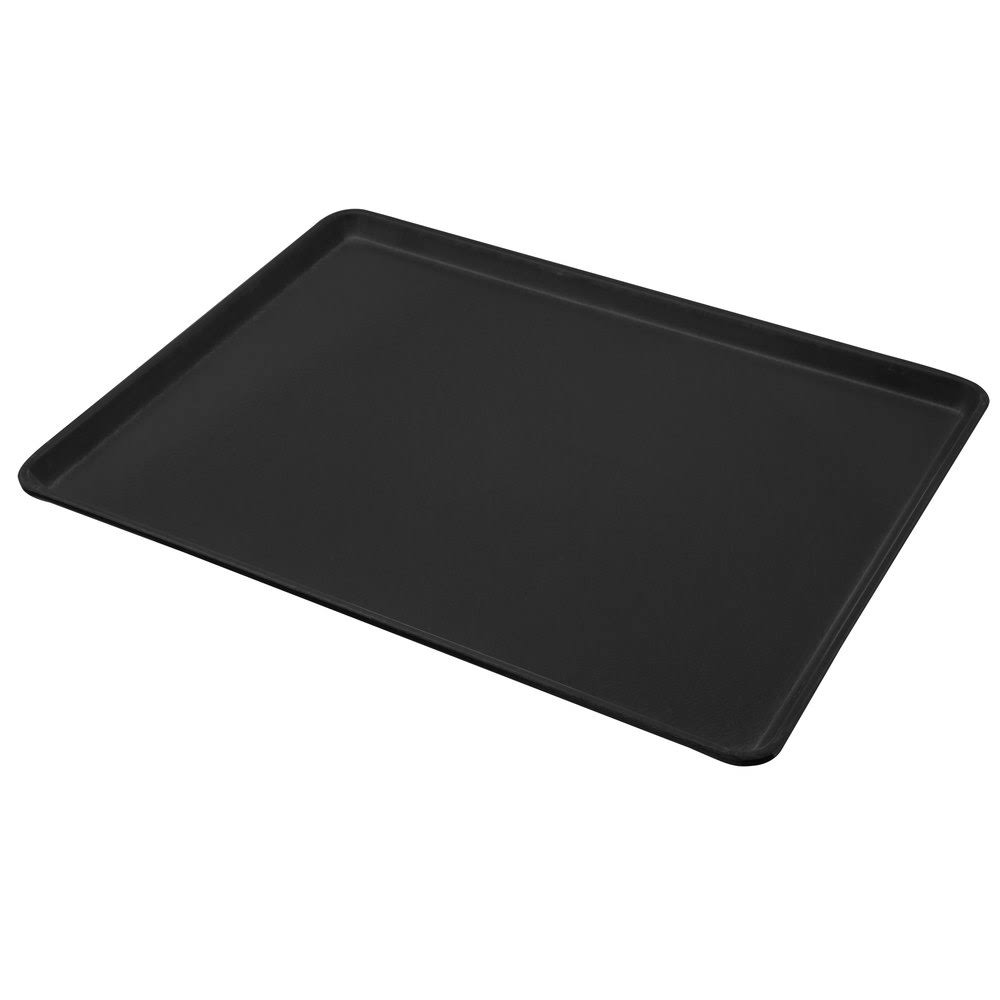 Black Glasteel Fiberglass Low Edge Cafeteria Tray Q91118