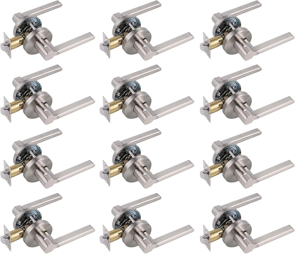 Satin Nickel Passage Handleset Lever Handle, 3 Pack G9249