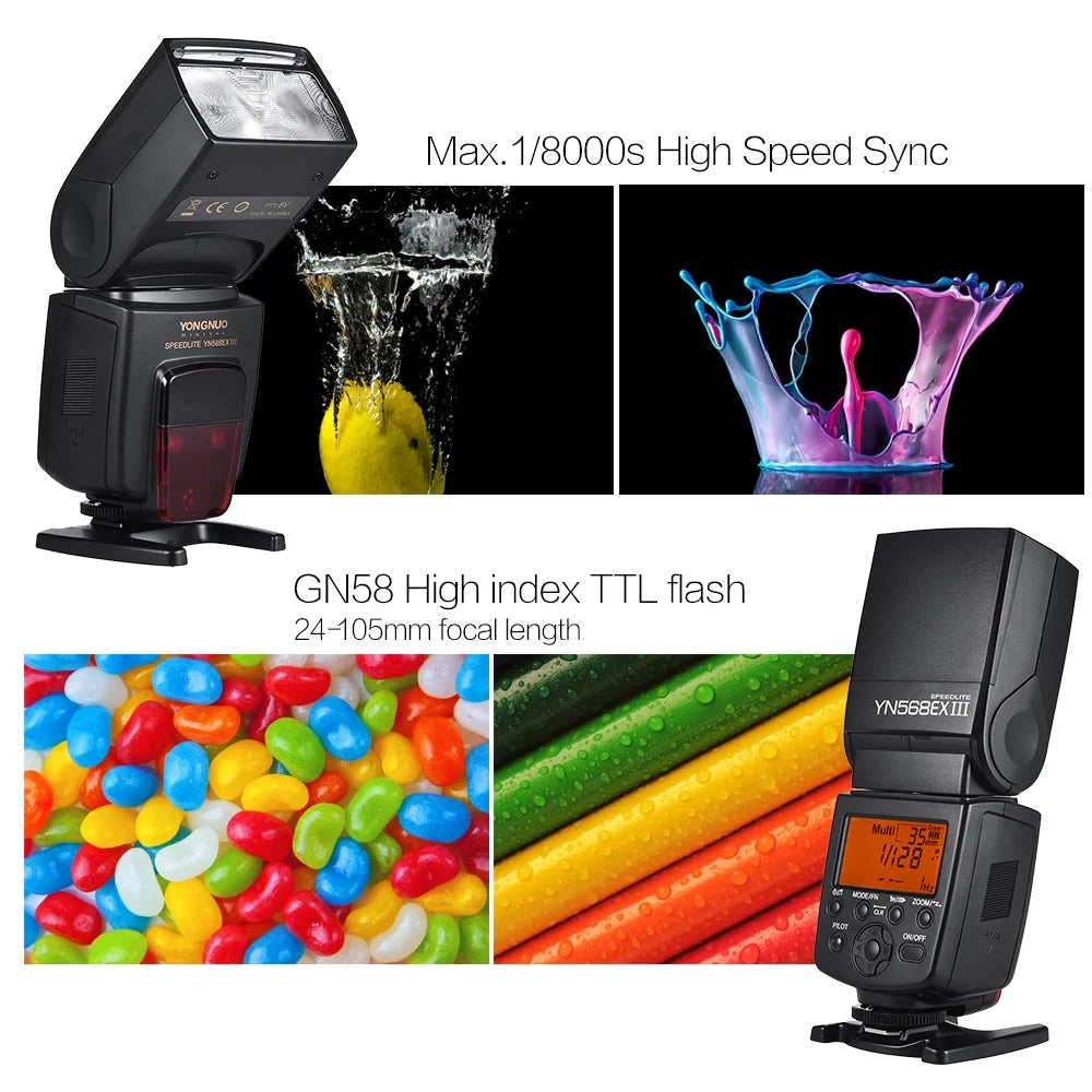 Wireless TTL Slave Flash Speedlite GN58 1/8000s HSS for Nikon DSLR Camera W8633