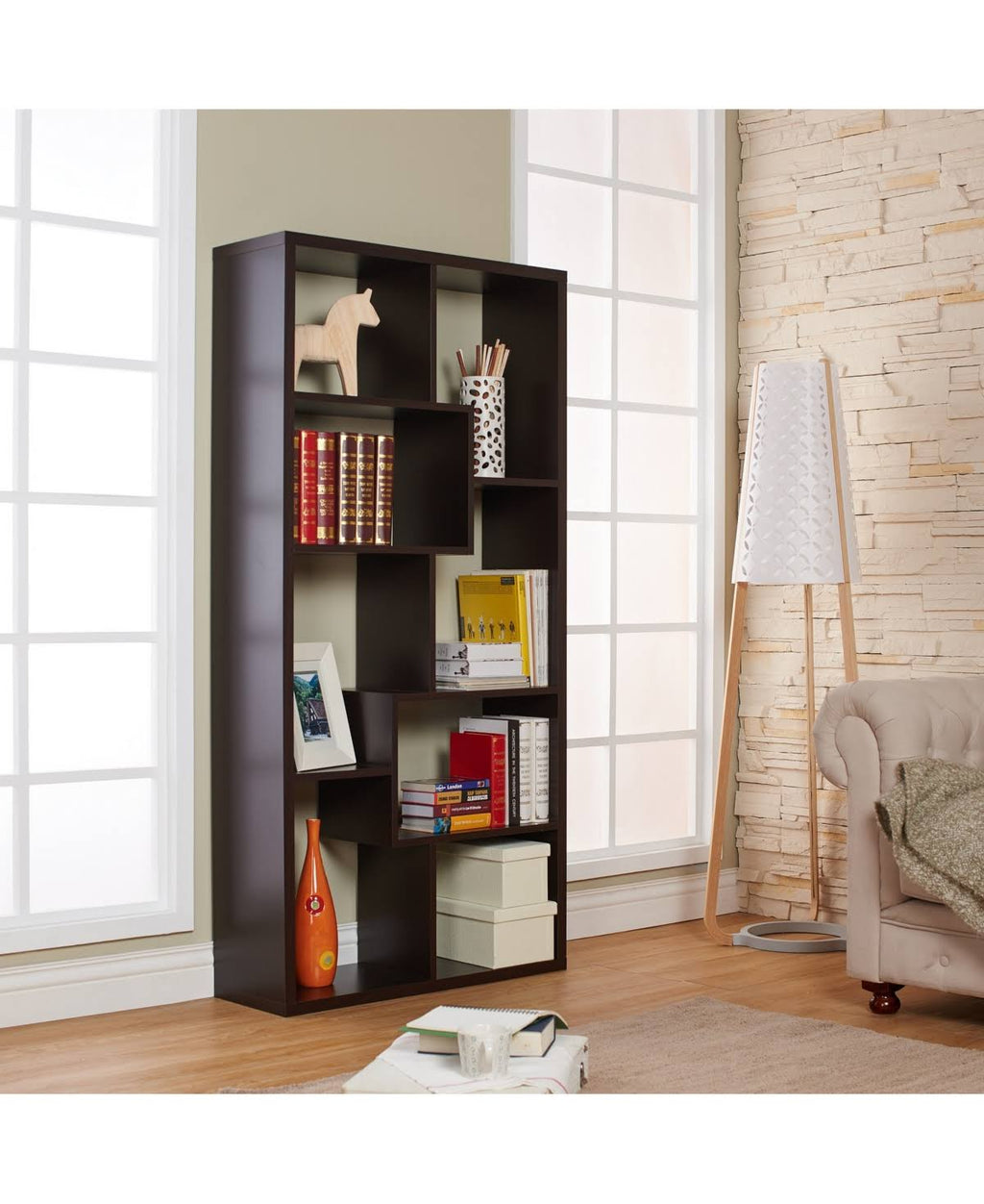 Brown Open Bookcase E524619