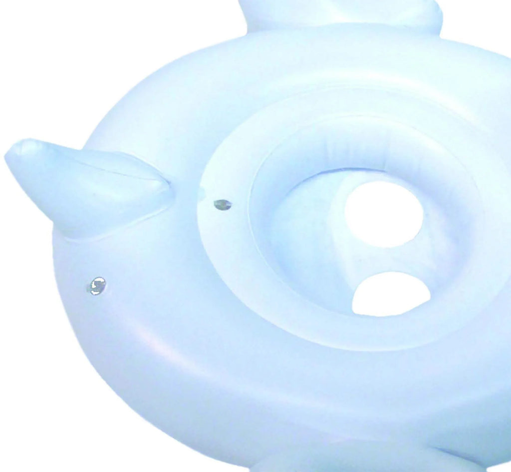 White Inflatable Baby Seat Pool Ride-On X622384