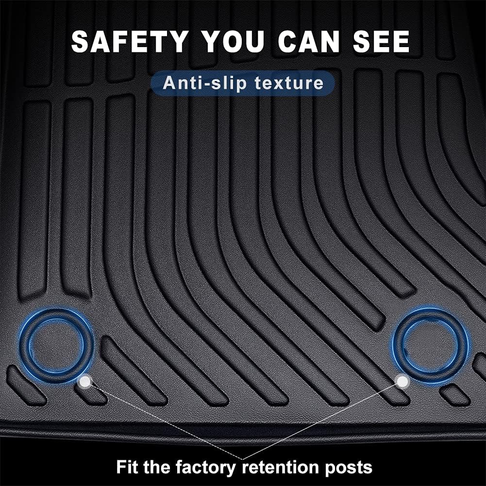 Black All Weather Car Floor Mats Set U101666