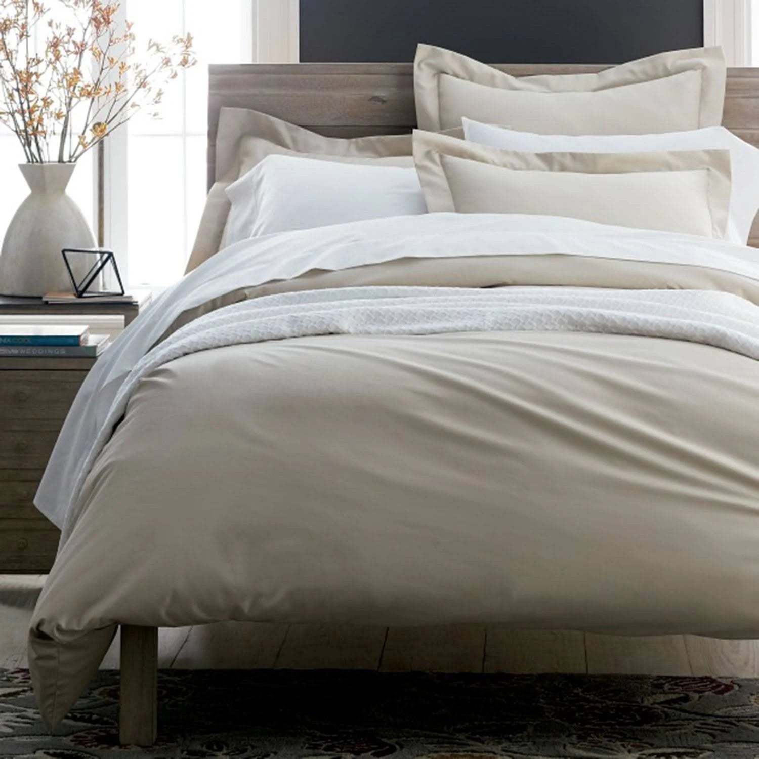 Midnight Blue Supima Cotton Sateen California King Fitted Sheet R86013