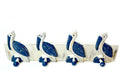 Hand Carved Wooden Wall Hanging Pelican Towel Hooks M50617