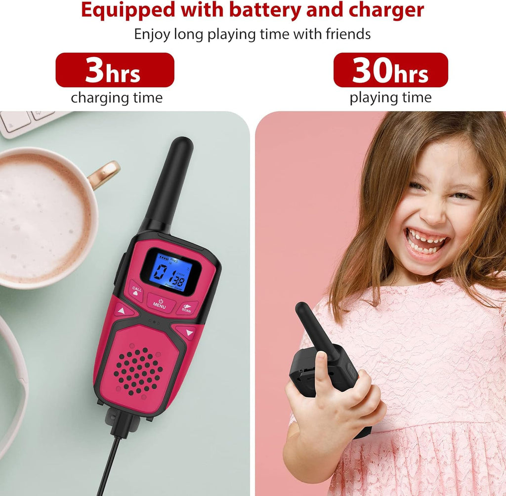 4 Pack Rechargeable Walkie Talkie Handheld Radio R2488