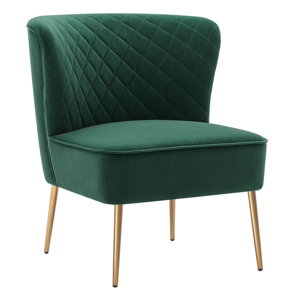 Dark Green Velvet Accent Chair B20497