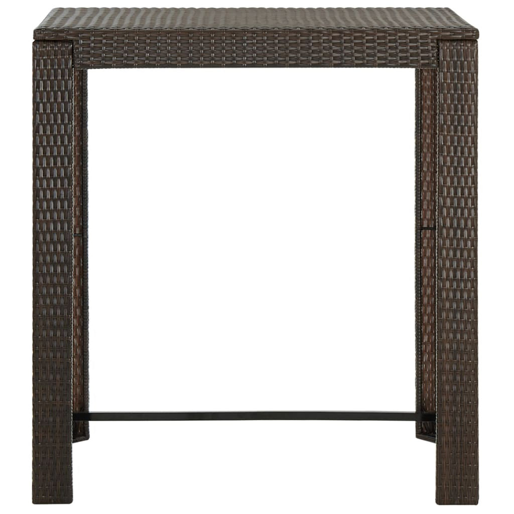 Brown Poly Rattan Patio Bar Table E28908