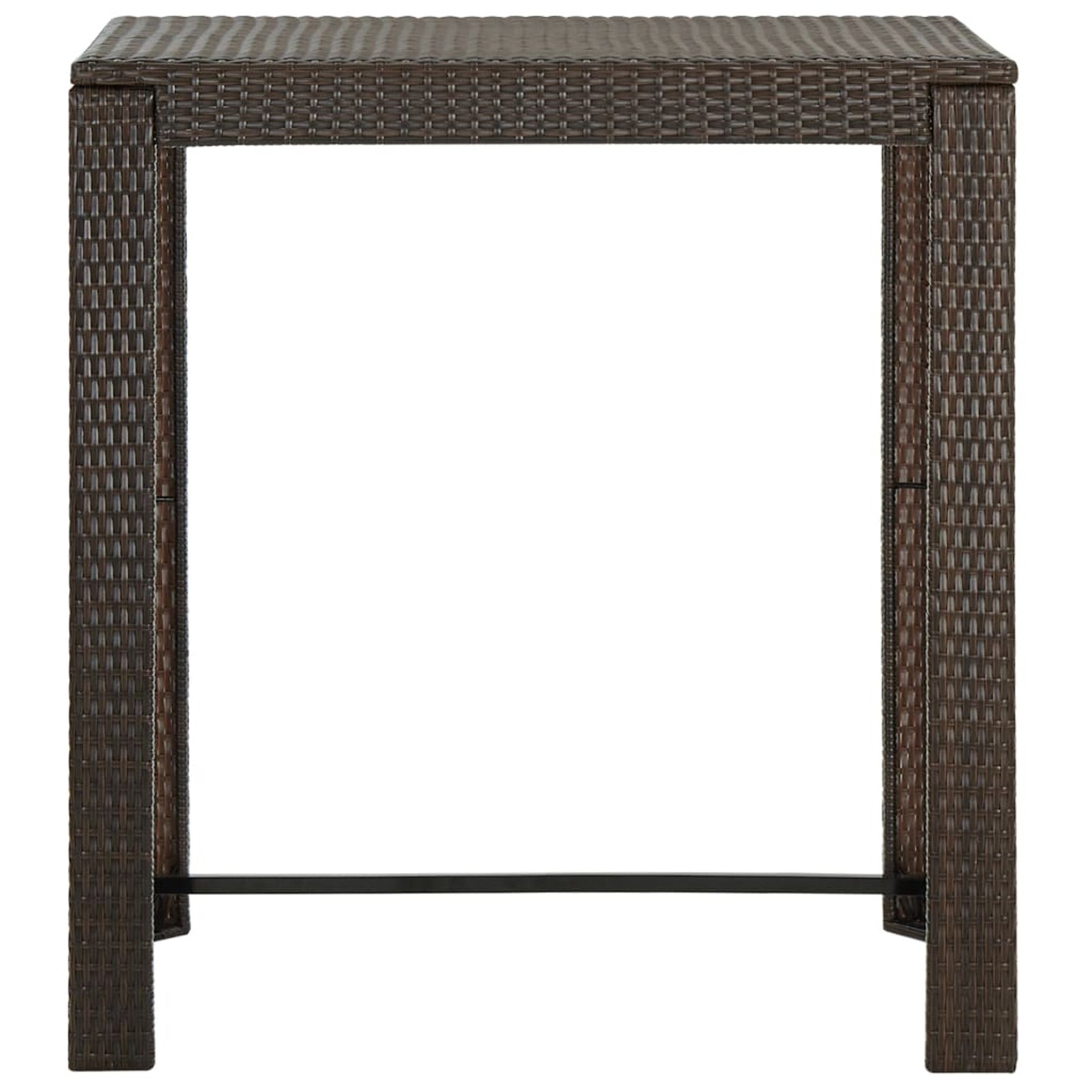 Brown Poly Rattan Patio Bar Table E28908